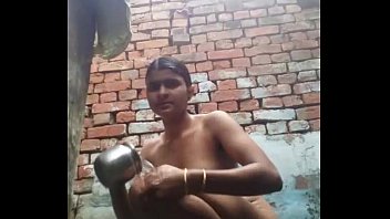 Indian bathing girl
