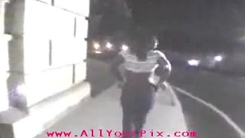 allyourpixcom - ebony dame takes off in public street