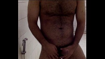 kinky indian dude taunting in douche and frolicking.