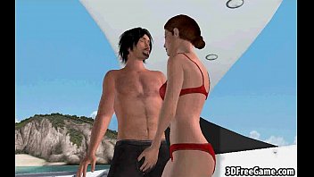 Foxy 3D babe gets eaten out and fucked on a boat