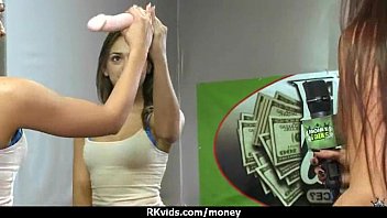 Tight teen fucks a man in front of the camera for cash 9