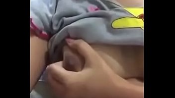 girl self satisfying by pressing boobs