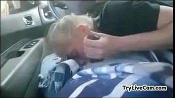 towheaded blowing hefty ebony boner in van at trylivecamcom